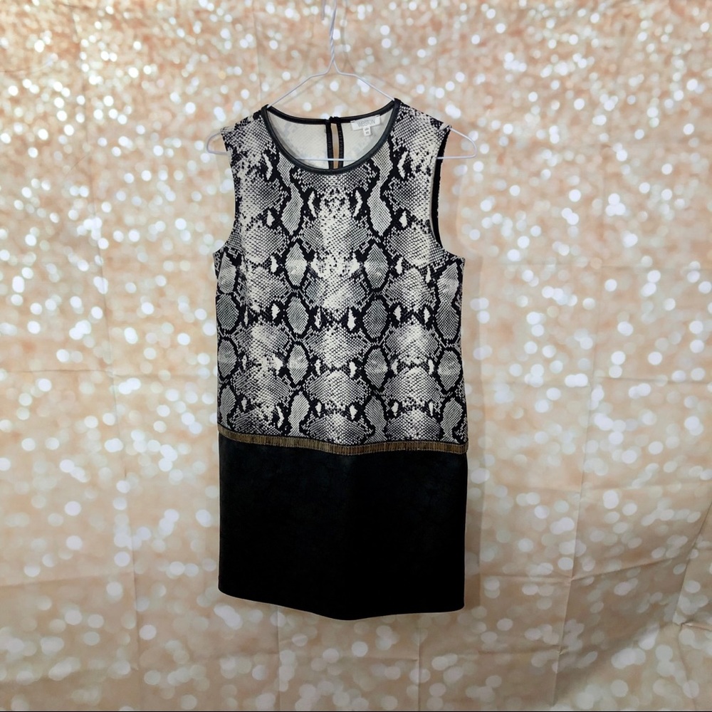 Black & Snakeprint Dress